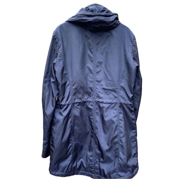 Michael Kors Rain Utility Jacket Coat Hooded Size XS Navy - Picture 2 of 10